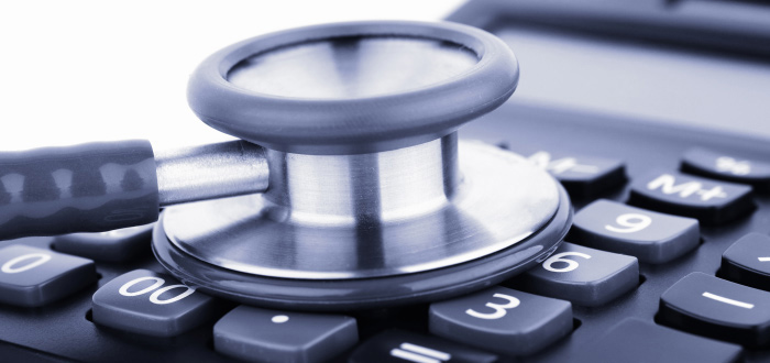 IMAGE of stethoscope on a calculator